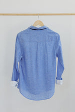 Load image into Gallery viewer, Cornflower Blue Linen/Cotton Blend Shirt - Hide and Seek Clothing
