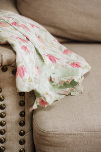 Floral Ruffle Collar Linen Shirt - Hide and Seek Clothing
