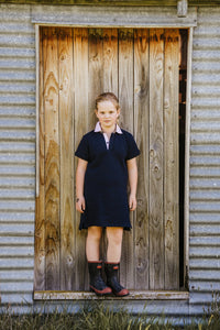 Navy with Floral Polo Dress - Hide and Seek Clothing
