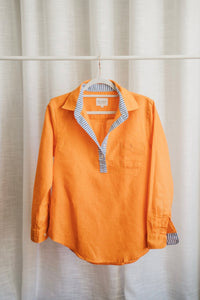 Orange Linen/Cotton Blend Shirt - Hide and Seek Clothing